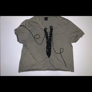 Army Green Crisscross T-shirt